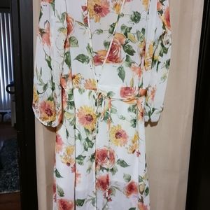 Sheer wrap dress